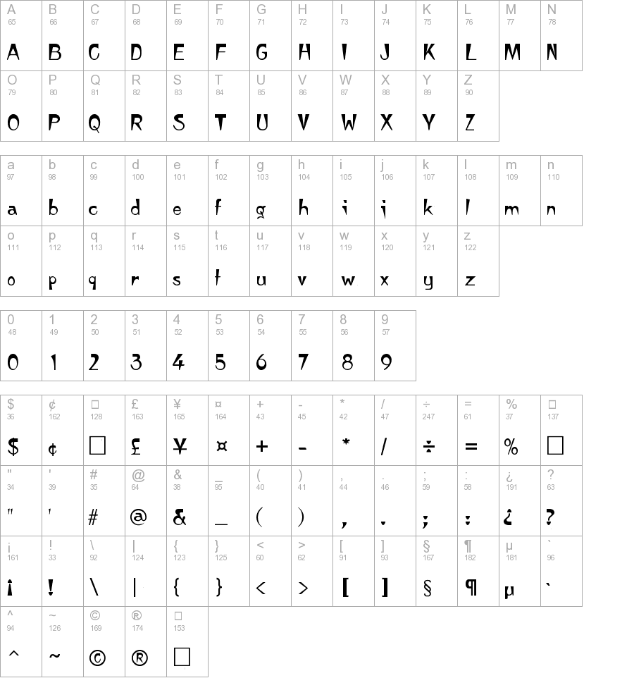 Tempura Regular truetype font